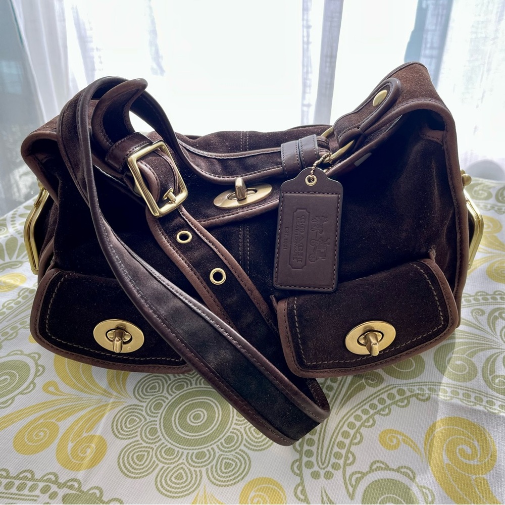 Coach Haversack Legacy Limited Edition Brown Suede Shoulder Bag - Picture 13 of 15